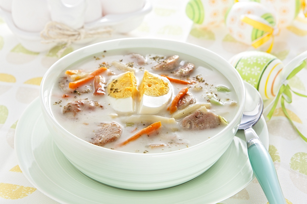 Barszcz biały z warzywami