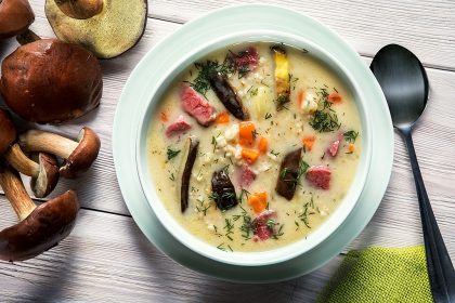 Krupnik polski z grzybami