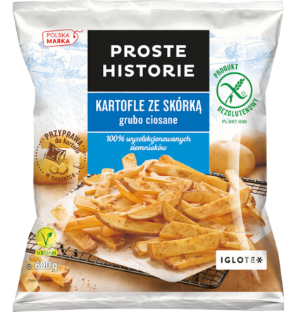 KARTOFLE ZE SKÓRKĄ grubo ciosane