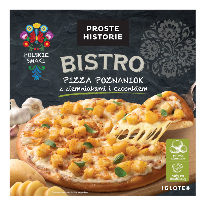 Pizza poznaniok z ziemniakami i czosnkiem