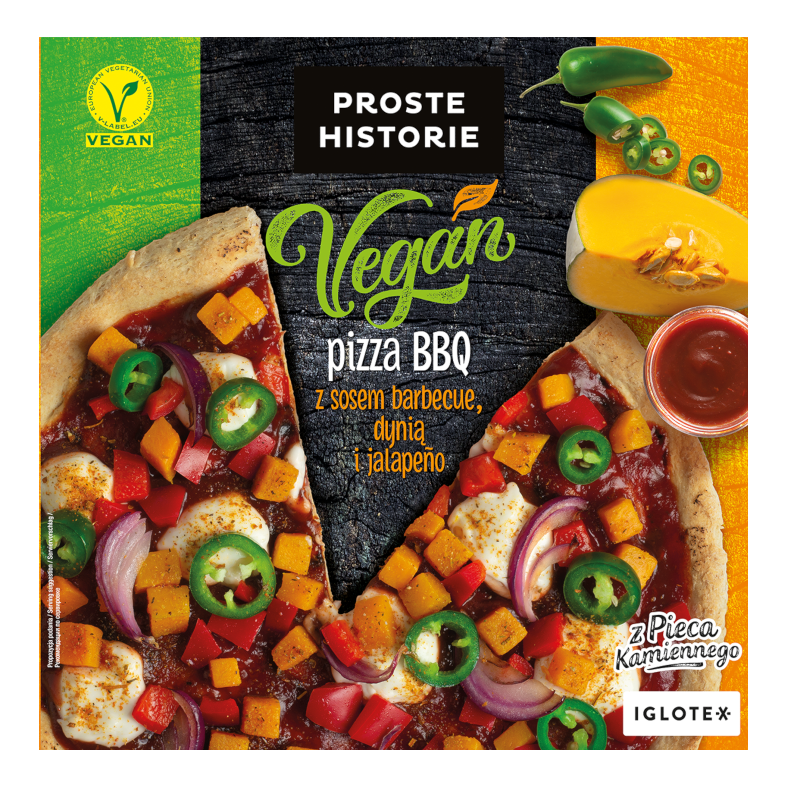 Vegan Pizza BBQ z sosem barbecue, dynią i jalapeño
