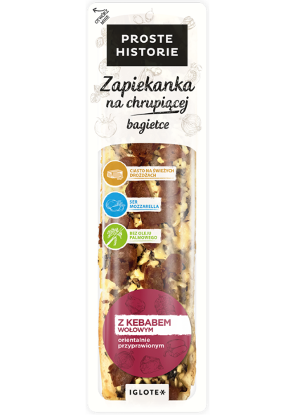 Zapiekanka z kebabem wołowym
