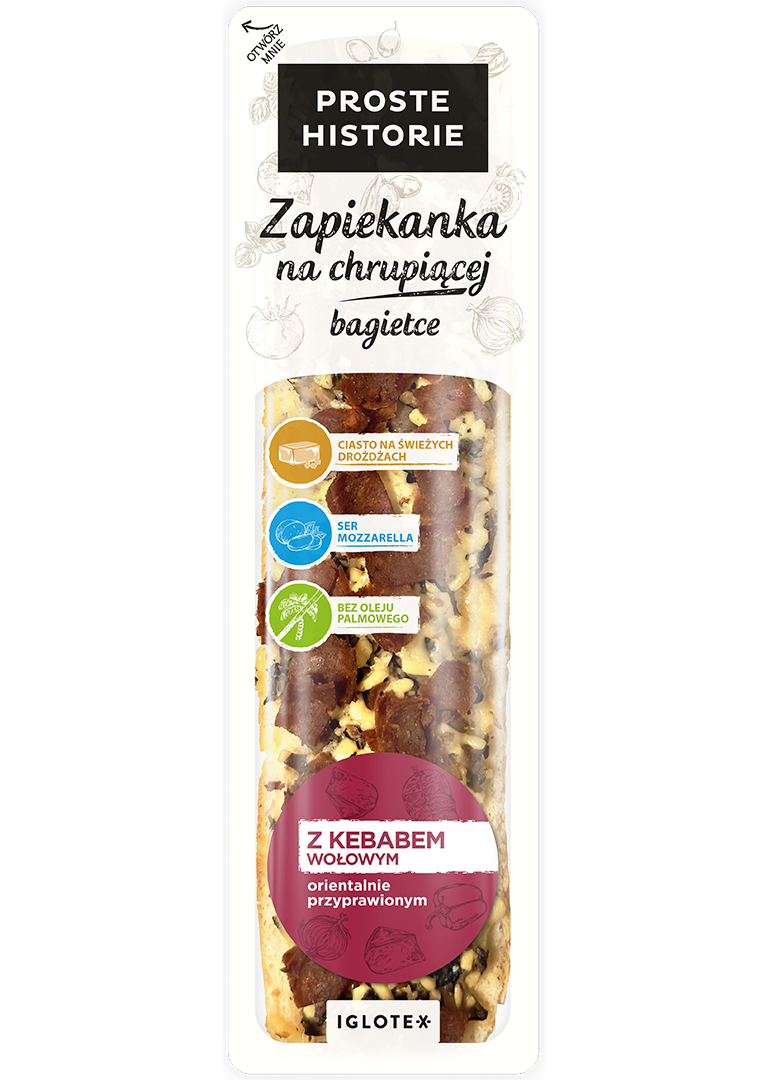 Zapiekanka z kebabem wołowym
