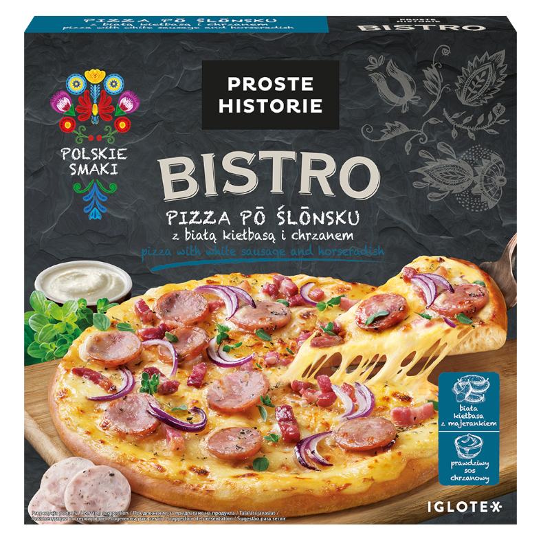 Pizza po śląsku z białą kiełbasą i chrzanem