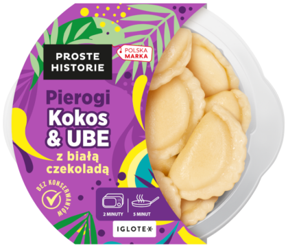 Pierogi Kokos & UBE z białą czekoladą