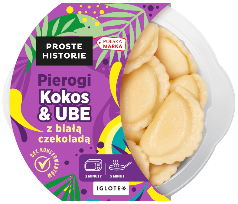 Pierogi Kokos & UBE z białą czekoladą