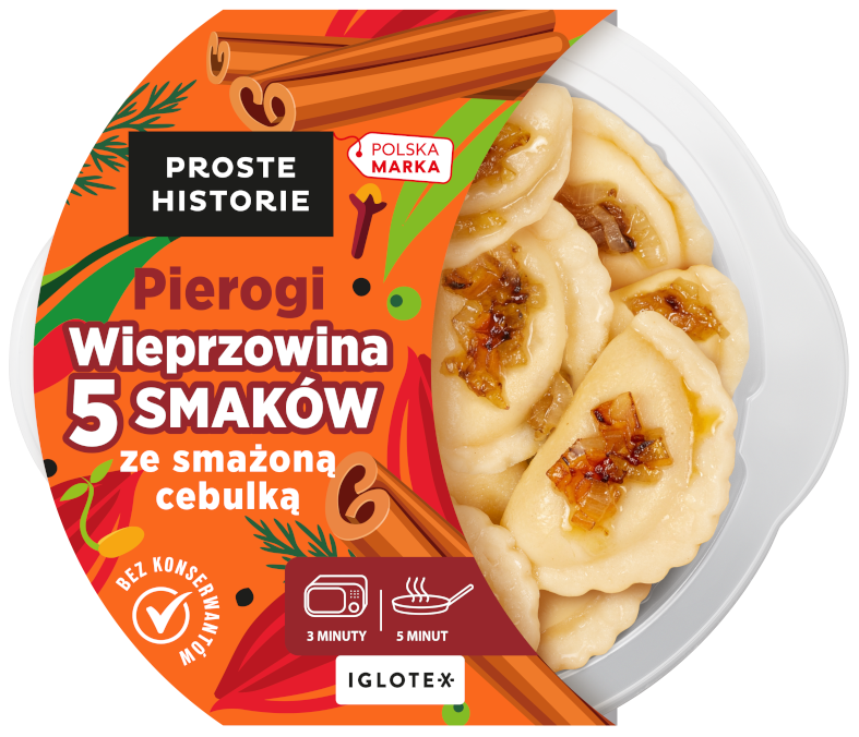 Pierogi wieprzowina 5 SMAKÓW ze smażoną cebulką