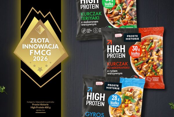 Złota Innowacja FMCG 2026 dla linii High Protein marki Proste Historie!